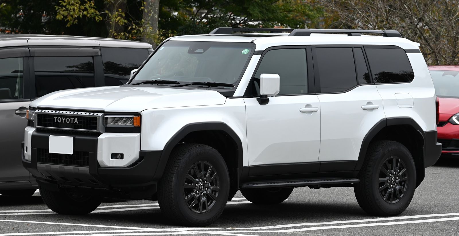 White Toyota Land Cruiser 250 VX, a Japanese-market SUV launched in Japan in April 2024